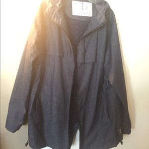 Scotch and Soda denim hooded trench coat